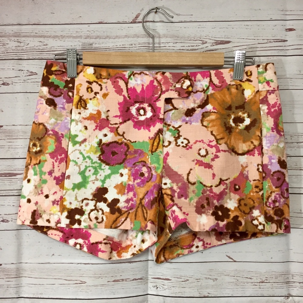 J Crew Womens Pink Floral Dressy Shorts Size 0